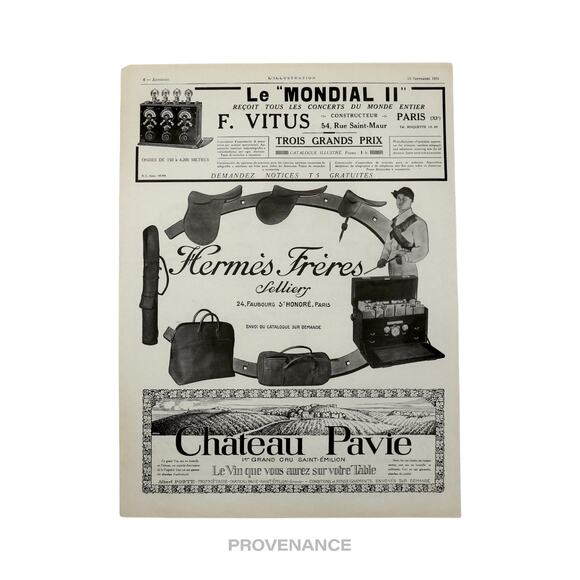 🔴 Hermes Antique Vintage Newsprint Ad - Hermès Frères - Picture 3 of 7